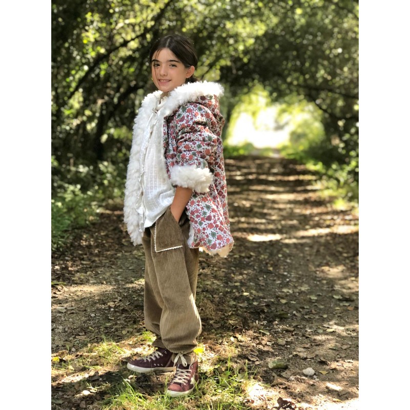 Mia y Lia pantalón pana kaki