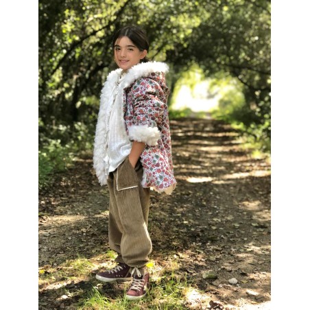 Mia y Lia pantalón pana kaki