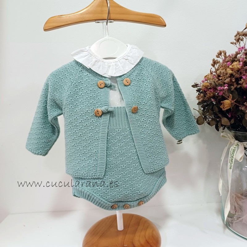 Conjunto bebe azul turquesa