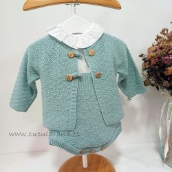 Conjunto bebe azul turquesa