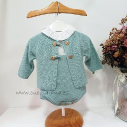 Conjunto bebe azul turquesa