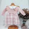 Vestido de  punto rosa de bebe
