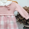 Vestido de  punto rosa de bebe