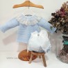 Conjunto bebe lencero azul