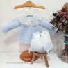 Conjunto bebe lencero azul