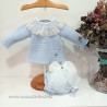 Conjunto bebe lencero azul