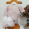 Conjunto bebe lencero rosa