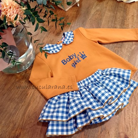 Eva Castro conjunto niña mostaza