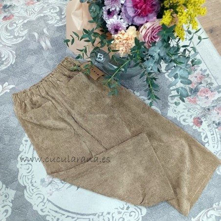 pantalon de pana niña camel mia y lia