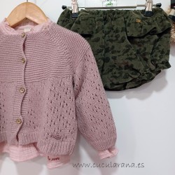 Chauqueta punto bebe rosa nude