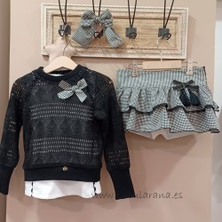 Conjunto niña tejo short...
