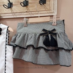 Conjunto niña tejo short faldita+blusa