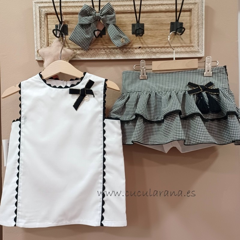 Noma fernández blusa y bombacho vichy