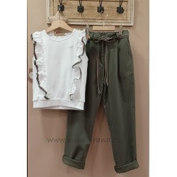 Noma fernandez conjunto olivo pantalon largo