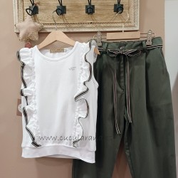 Noma fernandez conjunto olivo pantalon largo