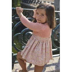 chaqueta corta flores peach de la martinica.