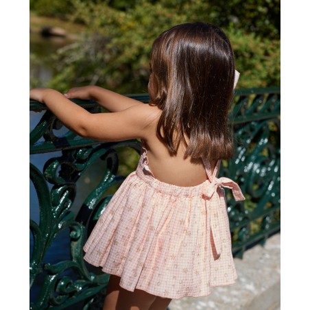 blusa+ranita vichy peach de la martinica