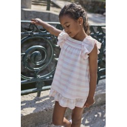 La martinica vestido rayas rosa cup cake