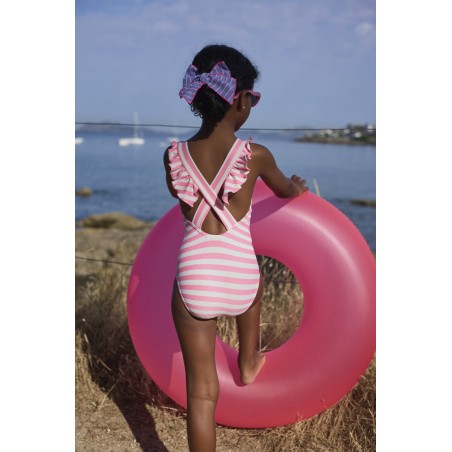 la maritinica bañador niña cruzado pantera rosa
