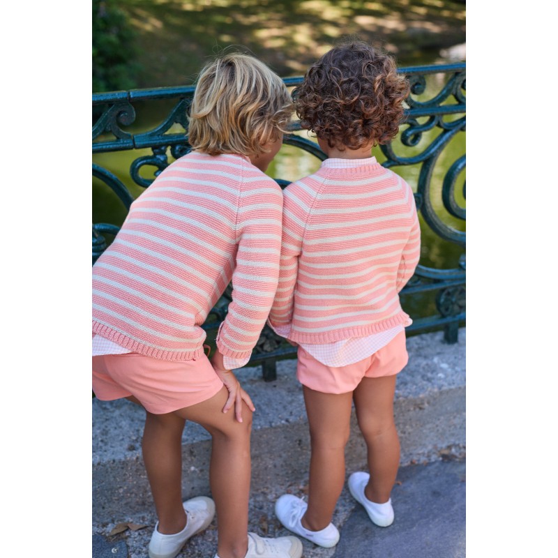 jersey niño rayas peach de la martinica