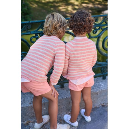 jersey niño rayas peach de la martinica