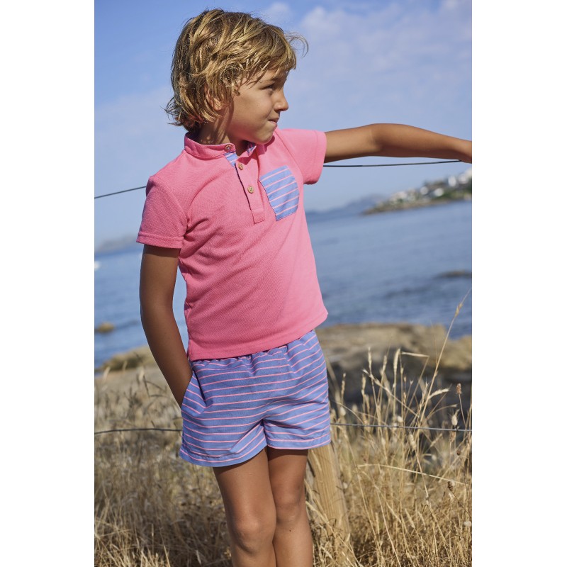 Conjunto niño polo y boxer secado rapido Pantera rosa