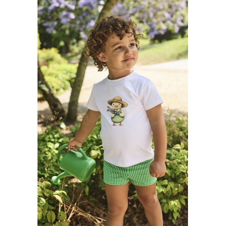 Conjunto niño camiseta y boxer lycra apple