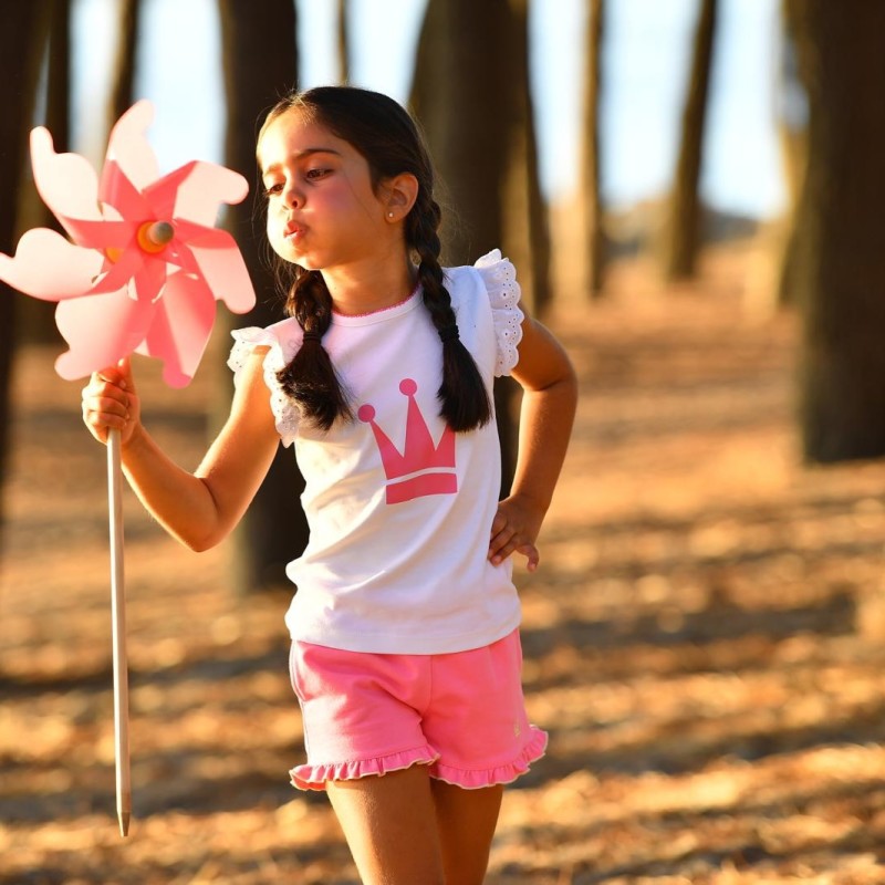 Eva castro conjunto niña sport rosa-amarillo