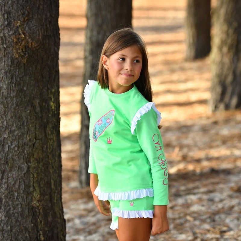 eva castro sudadera niña verde