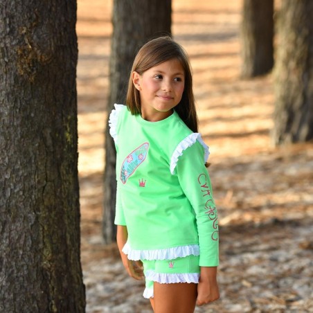 eva castro sudadera niña verde