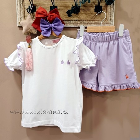 Eva Castro conjunto niña malva