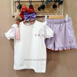 Eva Castro conjunto niña malva