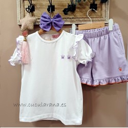 Eva Castro conjunto niña malva