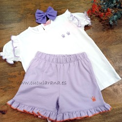 Eva Castro conjunto niña malva