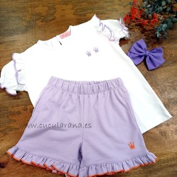 Eva Castro conjunto niña malva