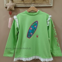 eva castro sudadera niña verde