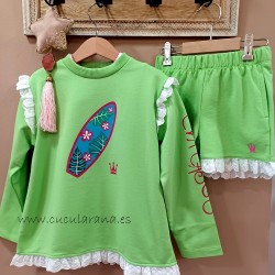 Eva Castro conjunto niña verde