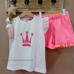 Eva castro conjunto niña sport rosa-amarillo