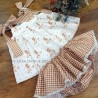La Martinica blusa muñecas+braga vichy mini