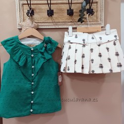 Noma fernandez blusa y short falda cedro