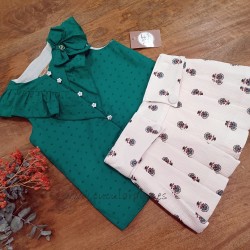 Noma fernandez blusa y short falda cedro