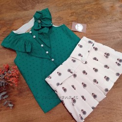 Noma fernandez blusa y short falda cedro