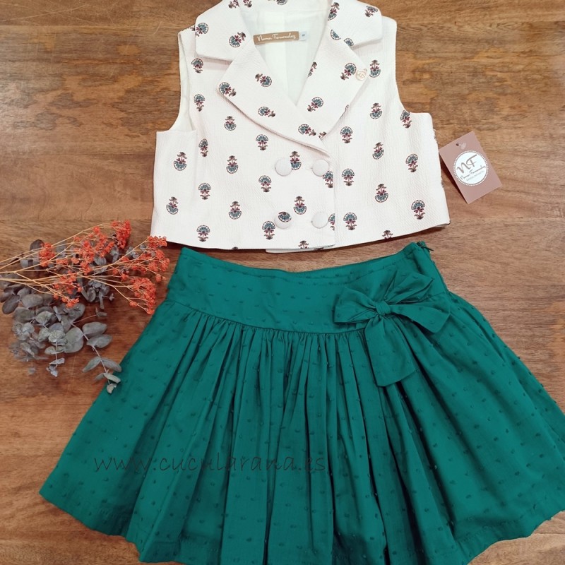 noma fernandez chaleco y falda cedro