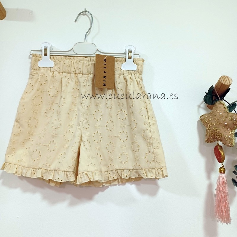 Mia y lia short corto crudo