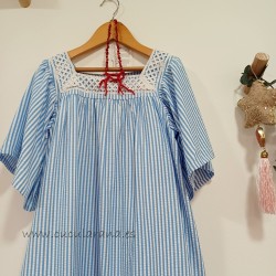 Vestido rayas azul y blanco mia y lia