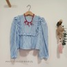mia y lia top rayas azul y blanco