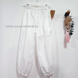mia y lia pantalon blanco perforado