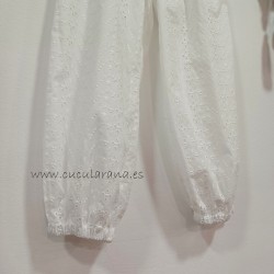 mia y lia pantalon blanco perforado
