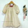 Vestido de niña batista crudo