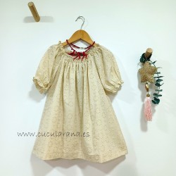 Vestido de niña batista crudo